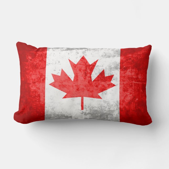 Grunge Canadese vlag 2 Kussen (Voorkant)