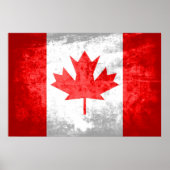 Grunge Canadian Flag Poster (Voorkant)
