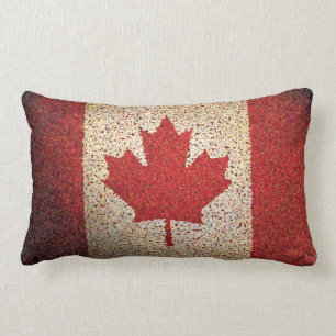 Grunge Canadian Maple Leaf Flag Kussen