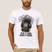 Grunge Cassette Player with Spiked Headphones T-shirt (Voorkant)