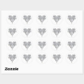 Grunge Celtic Heart Knot Ronde Sticker (Vel)