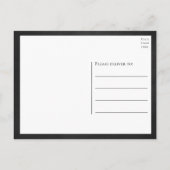 Grunge Chalkboard Elegant Black Wedding Hartelijk  Briefkaart (Achterkant)