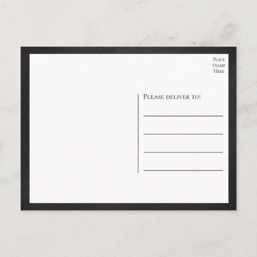 Grunge Chalkboard Elegant Black Wedding Hartelijk  Briefkaart (Achterkant)