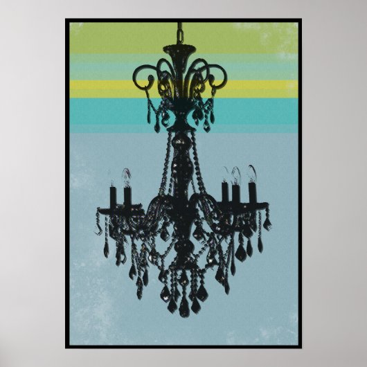 Grunge Chandelier Poster (Voorkant)