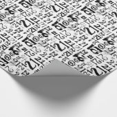 Grunge CHANGE AGE Birthday Typografie Cadeaupapier (Hoek)