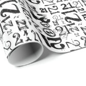 Grunge CHANGE AGE Birthday Typografie Cadeaupapier (Rol Hoek)