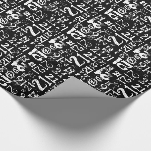 Grunge CHANGE AGE Birthday Typografie Cadeaupapier (Hoek)