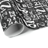 Grunge CHANGE AGE Birthday Typografie Cadeaupapier (Rol Hoek)