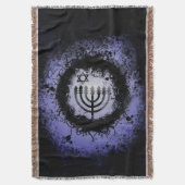 Grunge Chanukah Menorah Deken (Voorkant Verticaal)