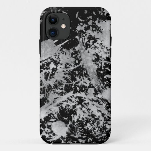 Grunge Chaos™ Black en White Paint iPhone 5 Hoesje (Achterkant)