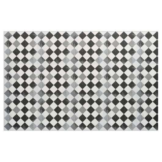 Grunge Checkered Pattern Stof (Fat Quarter)