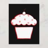 grunge cherry cupcake briefkaart (Voorkant)