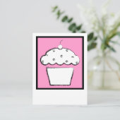 grunge cherry cupcake briefkaart (Staand voorkant)