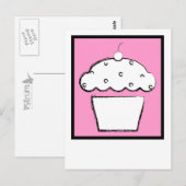 grunge cherry cupcake briefkaart (Voorkant / Achterkant)