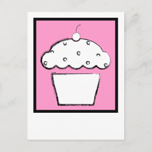 grunge cherry cupcake briefkaart