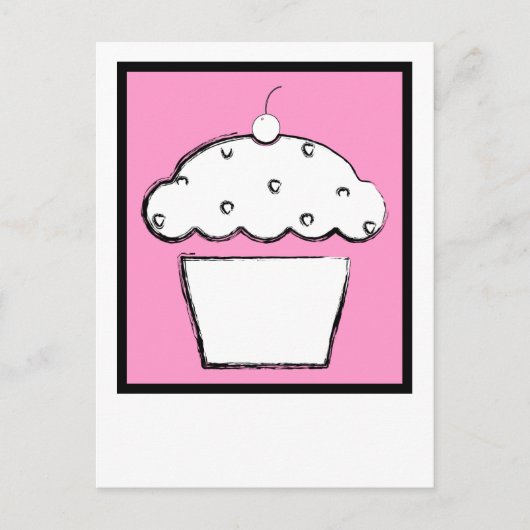 grunge cherry cupcake briefkaart (Voorkant)