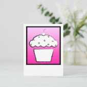 grunge cherry cupcake briefkaart (Staand voorkant)