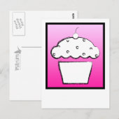grunge cherry cupcake briefkaart (Voorkant / Achterkant)