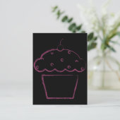 grunge cherry cupcake briefkaart (Staand voorkant)