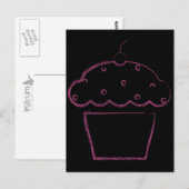 grunge cherry cupcake briefkaart (Voorkant / Achterkant)