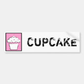 grunge cherry cupcake bumpersticker (Voorkant)