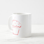 grunge cherry cupcake koffiemok (Voorkant links)