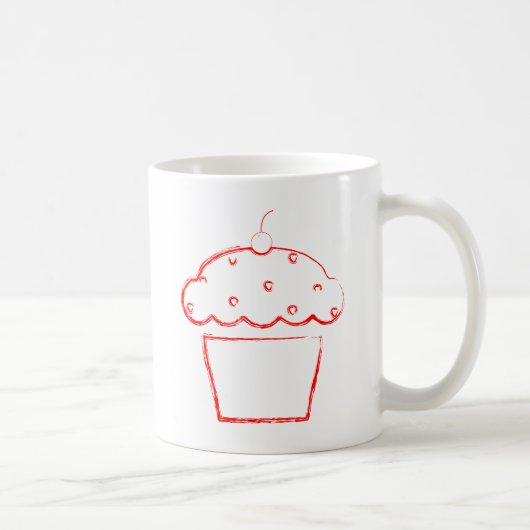 grunge cherry cupcake koffiemok (Rechts)