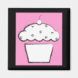 grunge cherry cupcake magneet