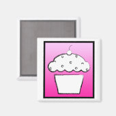 grunge cherry cupcake magneet (Voorkant / Achterkant)