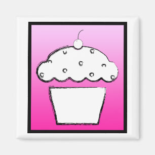 grunge cherry cupcake magneet