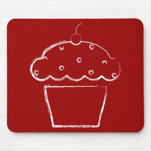 grunge cherry cupcake muismat (Voorkant)