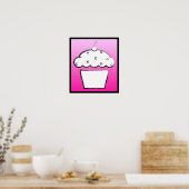 grunge cherry cupcake poster (Keuken)