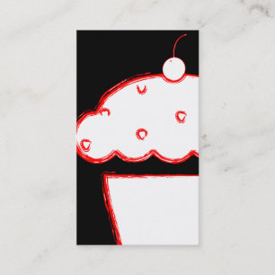 grunge cherry cupcake visitekaartje