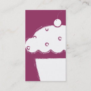 grunge cherry cupcake visitekaartje