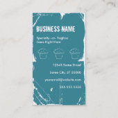 grunge cherry cupcake visitekaartje (Achterkant)