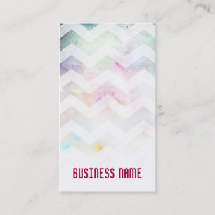 Grunge Chevron Ombre Pink Blauwgroen salon Visitek Visitekaartje