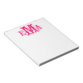 Grunge Chic Personalized Monogram Notitieblok (Schuin)