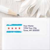 Grunge Chicago Flag Etiket (Insitu)