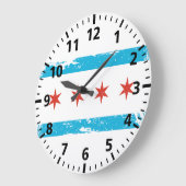 Grunge Chicago Flag Grote Klok (Hoek)