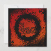 Grunge Chinese New Year Dragon Kaart (Achterkant)