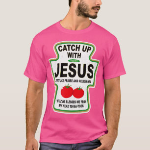 Grunge Christelijk vangen met Jezus Ketchup T-shirt