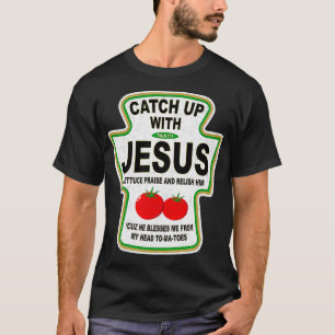 Grunge Christelijk vangen met Jezus Ketchup  T-shirt