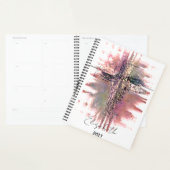Grunge Christelijke woorden kruis gepersonaliseerd Planner (Display)