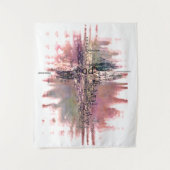 Grunge Christelijke woorden kruisen Wandkleed (Voorkant)