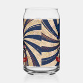 Grunge Circus Sugar Skull Ringmaster Custom Text Blikvorm Glas (Rechts)