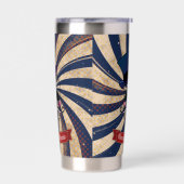 Grunge Circus Sugar Skull Ringmaster Custom Text Geïsoleerde Drinkbeker (Links)