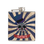 Grunge Circus Sugar Skull Ringmaster Personalised Heupfles (Voorkant)