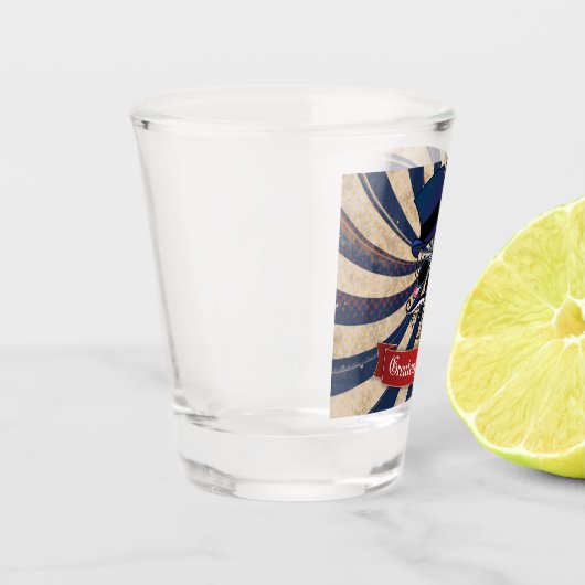 Grunge Circus Sugar Skull Ringmaster Shot Glas (Links)