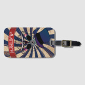 Grunge Circus Suiker Skull Ringmeester Persoonlijk Bagagelabel (Voorkant (horizontaal))