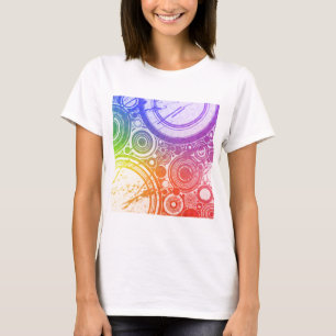 Grunge cirkels: Rainbow Edition: T-shirt